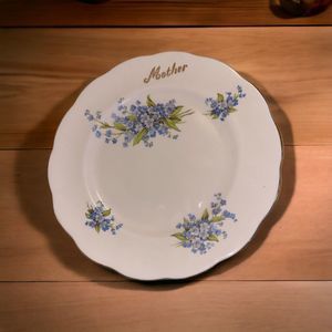 Queen Anne Bone China from England Plate  Mother script